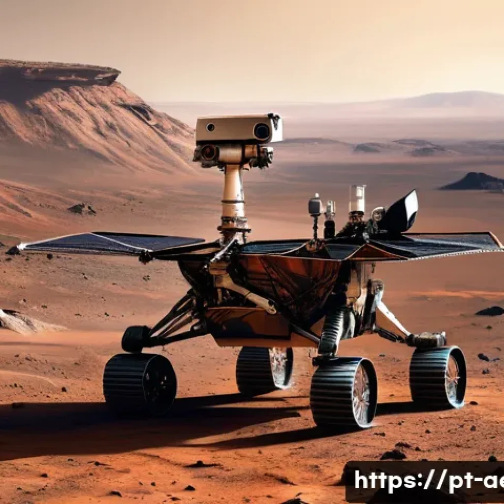 우주 탐사 로봇 - **Prompt:** A high-definition, realistic image capturing NASA's Perseverance rover diligently explor...
